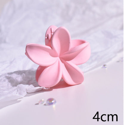 Candy Color Feather Red Solid Color Plastic Flowers Barrettes