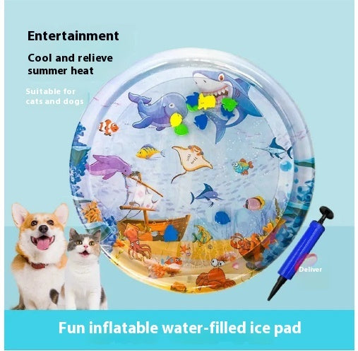 Summer Cooling Pet Water Bed Cushion Ice Pad Dog Sleeping Square Mat For Puppy Dogs Cats Pet Kennel Cool Cold - X2-Shopping