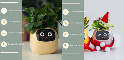 Smart Planter – Endloser Spaß – Über 49 ausdrucksstarke Ausdrücke – 7 intelligente Sensoren und KI-Chips machen das Pflanzenaufziehen einfach und unterhaltsam