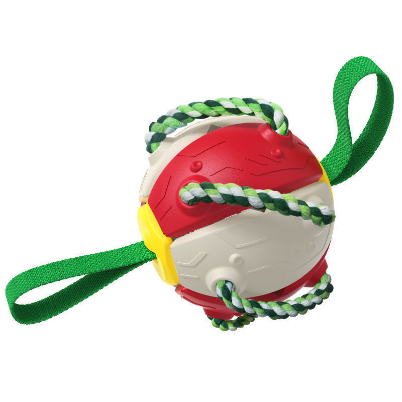 Interactive Dog Football Soccer Ball With Tabs Inflated Training Toy Outdoor Border Collie Balls Pet Products - X2-Shopping
