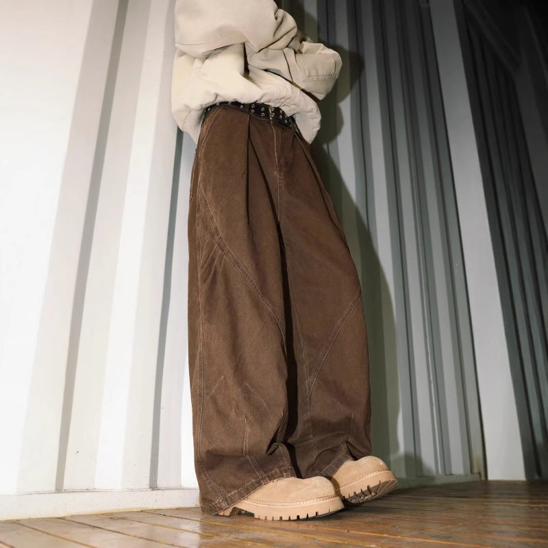 American High Street Pleated Straight Men's Loose All-matching Pants