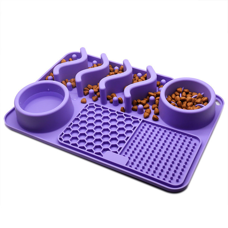 Dog Silicone Licking Pad Pet Licking Mat Silicone Smelling Mat Multifunctional Food Bowl Pets Supplies - X2-Shopping