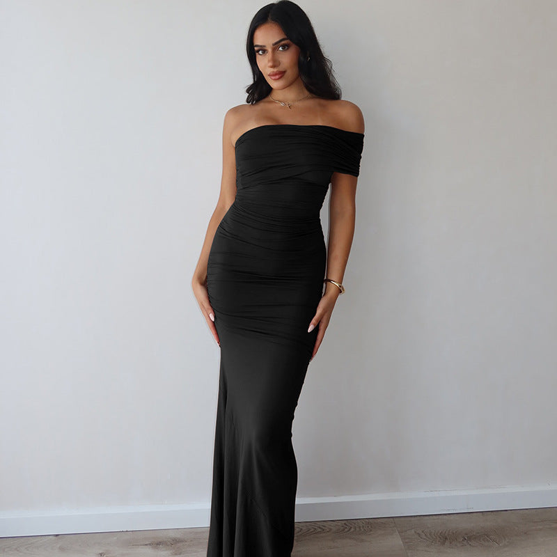 Women's Clothing Backless Slit Slim Fit Dress