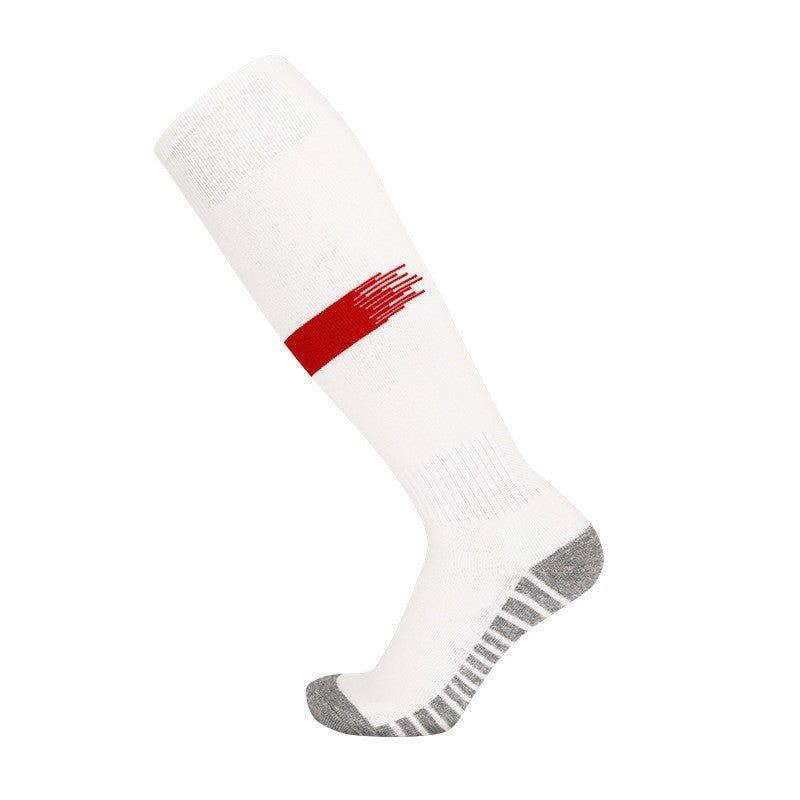 Lange, verdickte Fußballsocken für Herren, Handtuchunterseite, Trainingssport