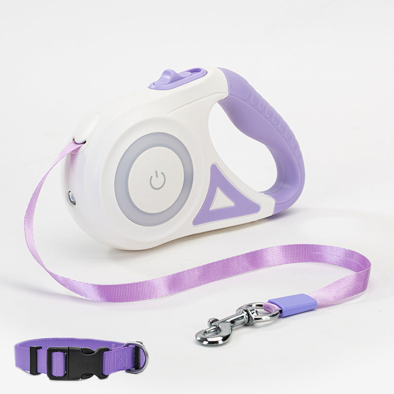 Dog Leash Retractable Leash And Dog Collar Spotlight Automatic Pet Dog Cat Traction Rope For Small Medium Dogs Pet Product - X2-Shopping