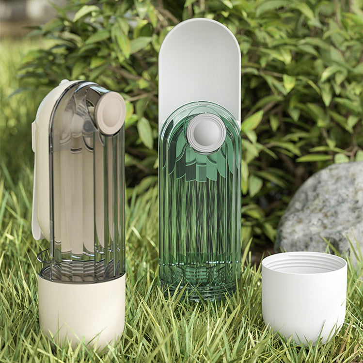 2 In 1 Pet Water Cup Segment Design Green Dog Walking Portable Drinking Cup Dog Feeding Supplies Pet Supplies Dog Walking Water Feeder Pets Products - X2-Shopping