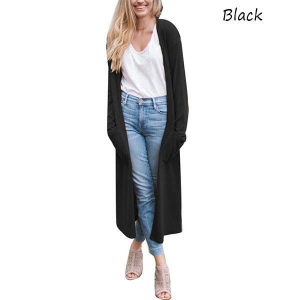Cardigan Simple Long Sleeve Trench Coat