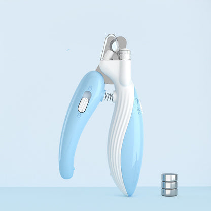 Pet Nail Clippers Dog Nail Clippers Cat Nail Clippers LED Electric Nail Grinder Pet Supplies LED Light Pet Nail Clippers - X2-Shopping