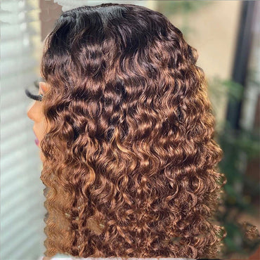 Doores Perruque Bob Lace Front Perücke Naturelle Cheveux Humains Coupe Pixie Brun