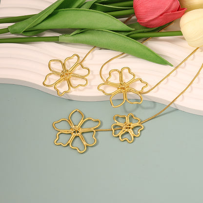 Retro Personalized Fashion Creative Alloy Flower Necklace