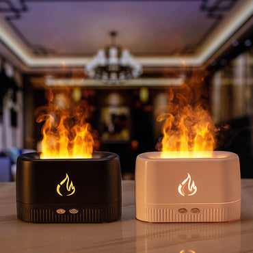 Fabrikpreis Flammenbefeuchter Aromadiffusoren Maschine Home Schlafzimmer Stille Ätherisches Öl Flammenaromadiffusor