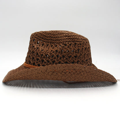 Denim Beach Hat Straw Hat Ethnic Style Hat
