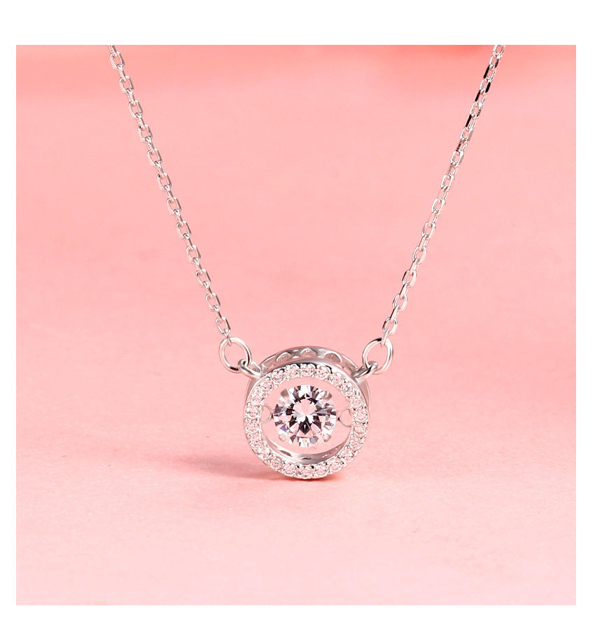 S925 Silber Pulsierende Herz Smart Sterling Silber Halskette Für Frauen