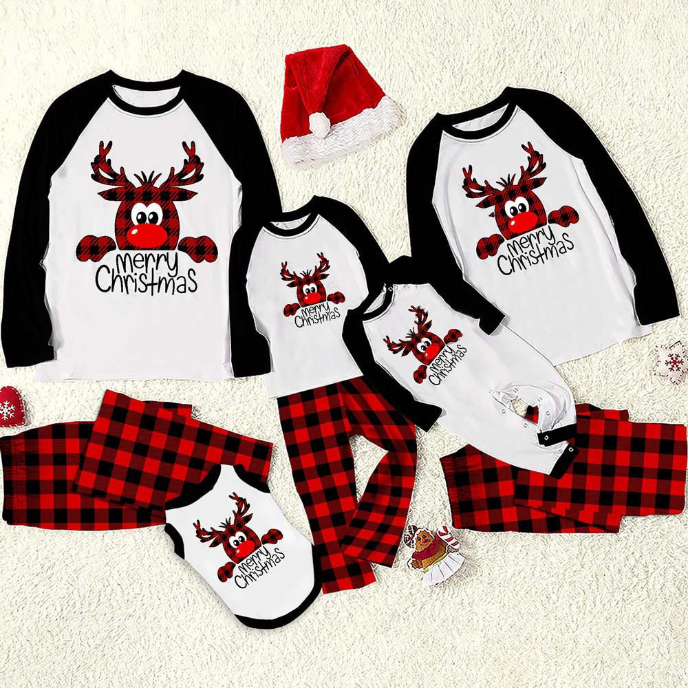 Family Christmas Pajamas Matching Sets Christmas Sleepwear Parent-Child Pjs Outfit For Christmas Holiday Xmas Party - X2-Shopping