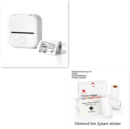 Tragbarer Mini-Thermo-Etikettendrucker für zu Hause, Fotodrucker, Drucker für falsche Fragen, Bluetooth-kompatibel, Mini-Etikettendrucker, Preisschild