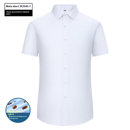 Men's  Short Sleeves Are Waterproof, Oil Resistant And Stain Resistant