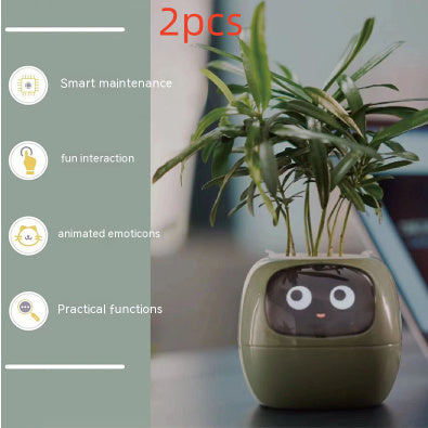 Smart Planter – Endloser Spaß – Über 49 ausdrucksstarke Ausdrücke – 7 intelligente Sensoren und KI-Chips machen das Pflanzenaufziehen einfach und unterhaltsam