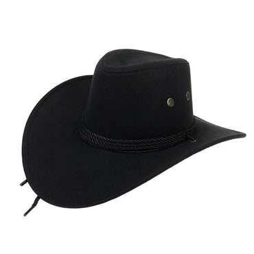 Cowboy Hat Men's Double-sided Suede Sun Hat With Wide Brim
