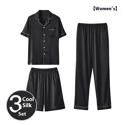 Ice Silk Home Wear Suit Men's Three-piece Suit