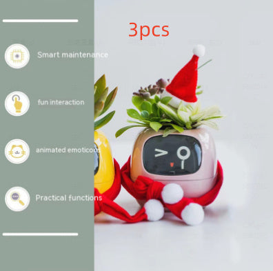 Smart Planter – Endloser Spaß – Über 49 ausdrucksstarke Ausdrücke – 7 intelligente Sensoren und KI-Chips machen das Pflanzenaufziehen einfach und unterhaltsam