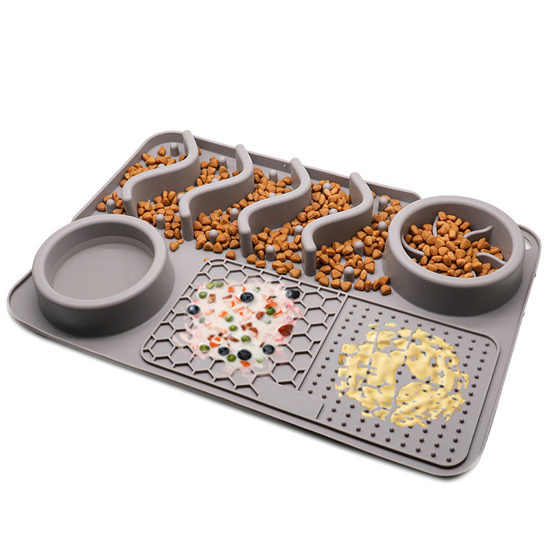 Dog Silicone Licking Pad Pet Licking Mat Silicone Smelling Mat Multifunctional Food Bowl Pets Supplies - X2-Shopping