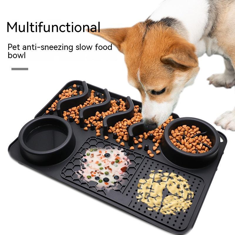 Dog Silicone Licking Pad Pet Licking Mat Silicone Smelling Mat Multifunctional Food Bowl Pets Supplies - X2-Shopping