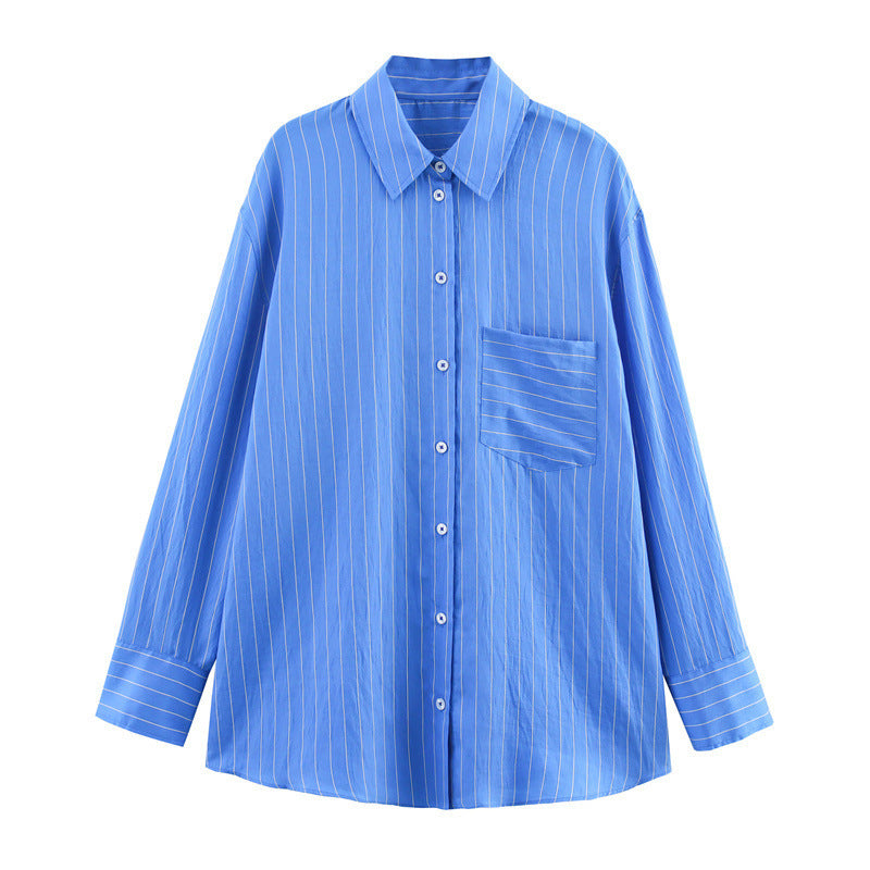 Loose Striped Shirt Pants Suit - X2-Shopping