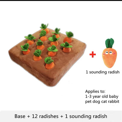 Pet Dog Toys Carrot Plush Toy Vegetable Chew Toy For Dogs Snuffle Mat For Dogs Cats Durable Chew Puppy Toy Dogs Accessories - X2-Shopping
