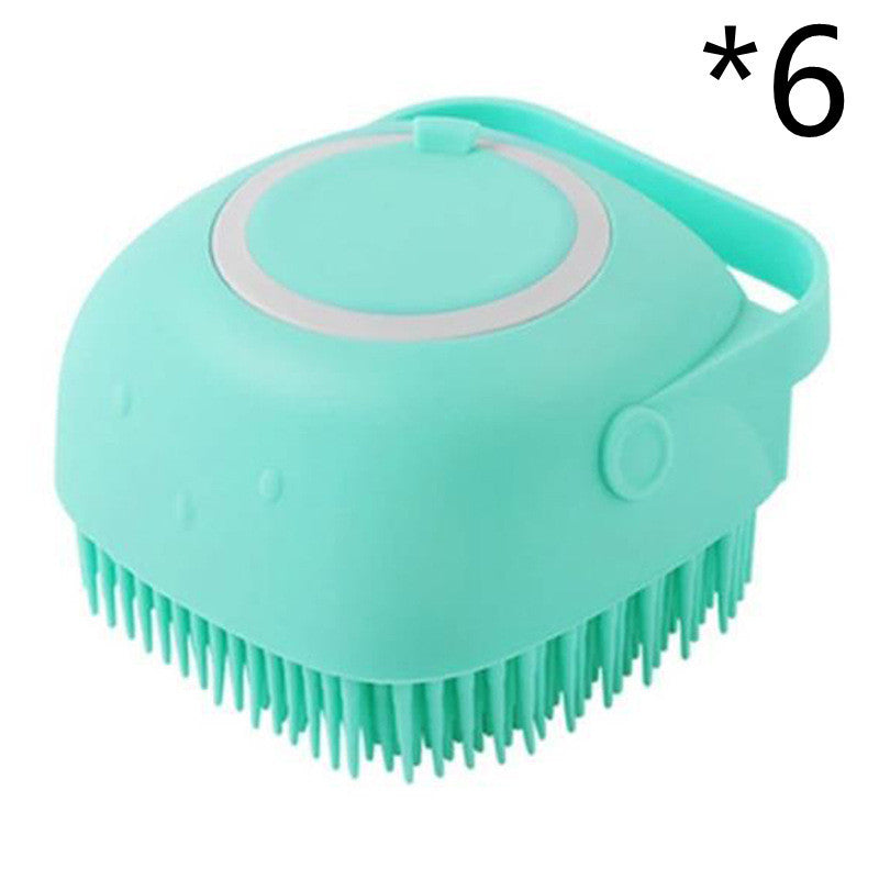 Silicone Dog Bath Massage Gloves Brush Pet Cat Bathroom Cleaning Tool Comb Brush For Dog Can Pour Shampoo Dog Grooming Supplies - X2-Shopping