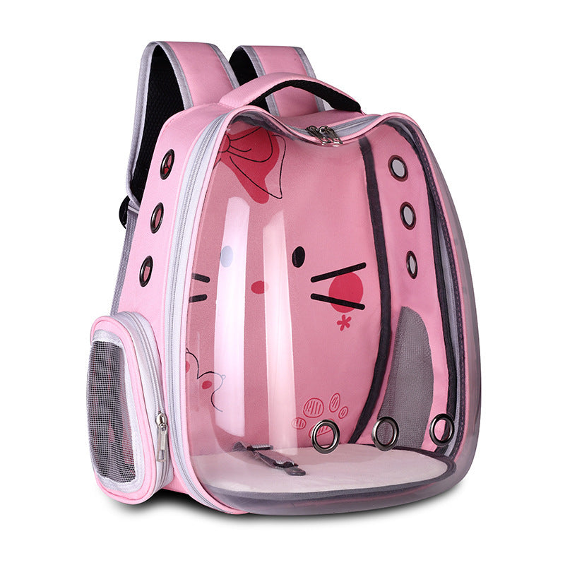 Pet Supplies Pet Backpack Convenient Pet Space Bag Breathable Shoulder Cat Bag Dog Bag - X2-Shopping