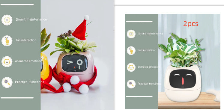 Smart Planter – Endloser Spaß – Über 49 ausdrucksstarke Ausdrücke – 7 intelligente Sensoren und KI-Chips machen das Pflanzenaufziehen einfach und unterhaltsam