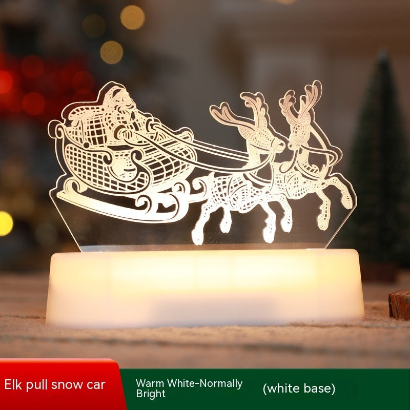 Weihnachtsdekoration 3D-Lampe Acryl LED-Nachtlichter Neujahr Valentinstag Weihnachten Kindergeschenk Weihnachtsschmuck