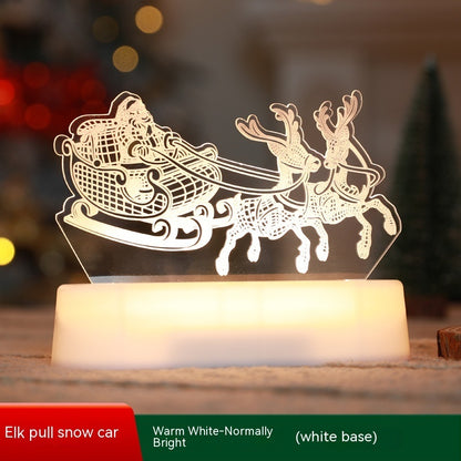 Weihnachtsdekoration 3D-Lampe Acryl LED-Nachtlichter Neujahr Valentinstag Weihnachten Kindergeschenk Weihnachtsschmuck