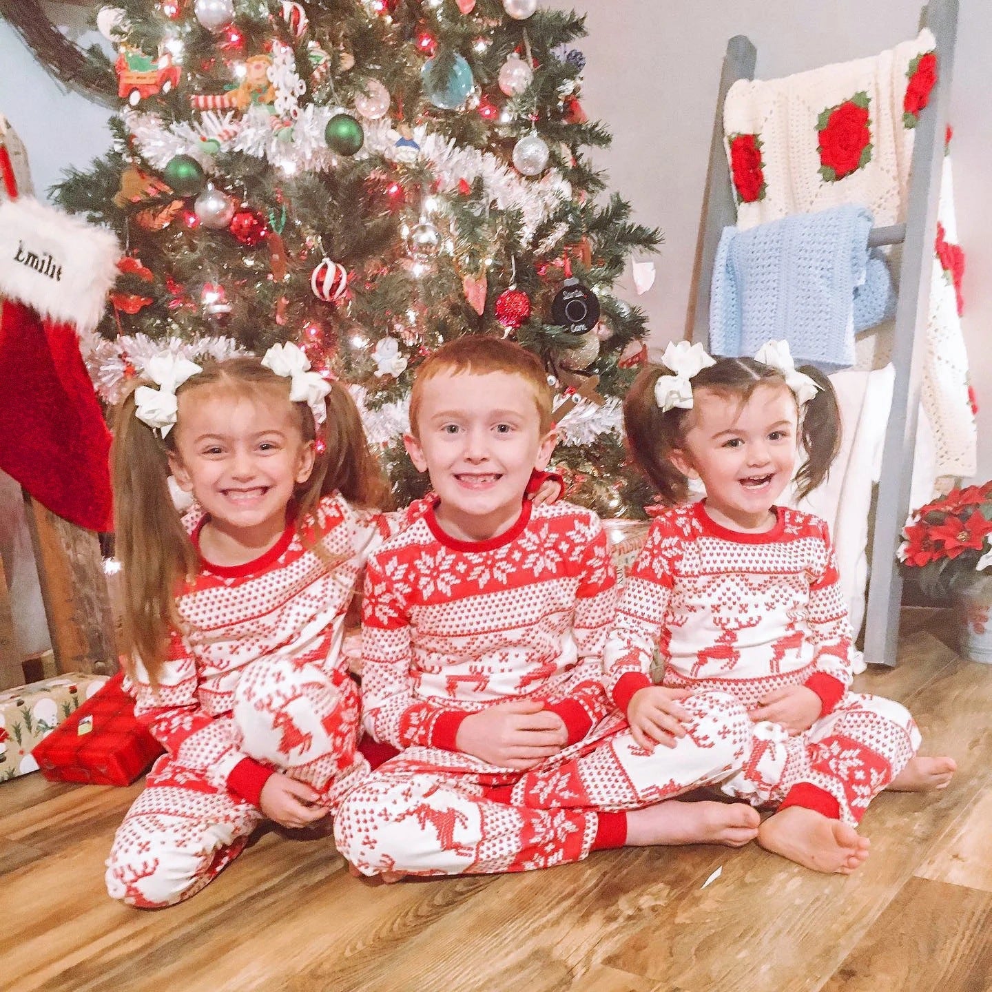Christmas Printed Parent-child Wear Homewear Family Set Pajamas - X2-Shopping