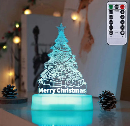 Weihnachtsdekoration 3D-Lampe Acryl LED-Nachtlichter Neujahr Valentinstag Weihnachten Kindergeschenk Weihnachtsschmuck