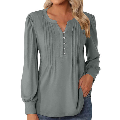Elegant Loose Women's Top Pleating - X2-Shopping