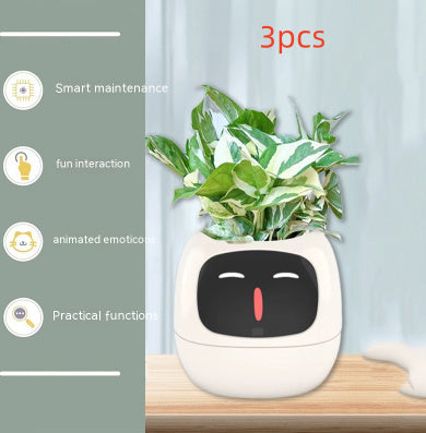 Smart Planter – Endloser Spaß – Über 49 ausdrucksstarke Ausdrücke – 7 intelligente Sensoren und KI-Chips machen das Pflanzenaufziehen einfach und unterhaltsam