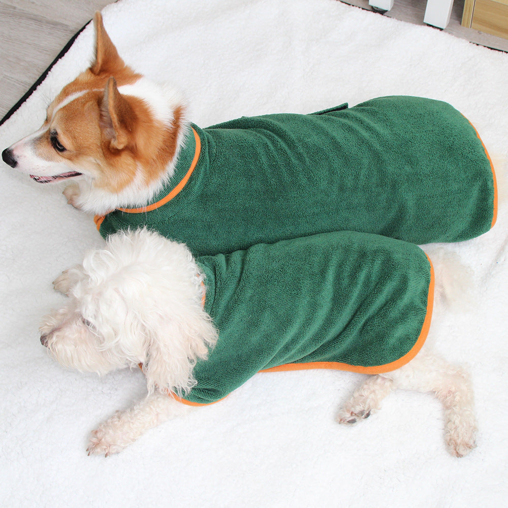 Absorbent Pet Bathrobe With Waist-wrapped Microfiber - X2-Shopping