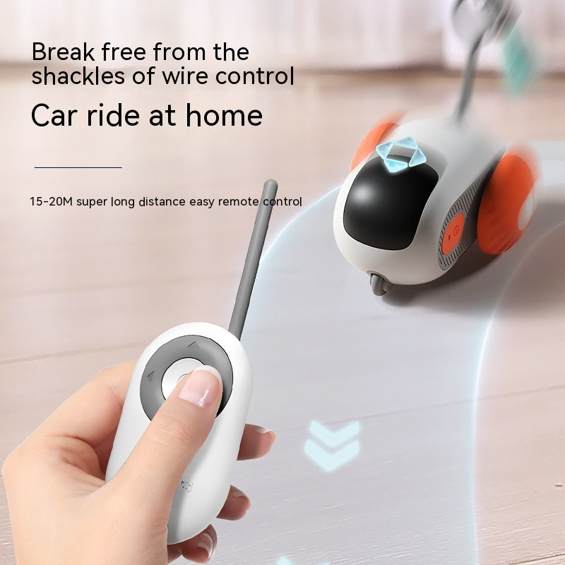 Remote Control Interactive Cat Car Toy USB Charging Chasing Automatic Self-moving Remote Smart Control Car Interactive Cat Toy Pet Products - X2-Shopping