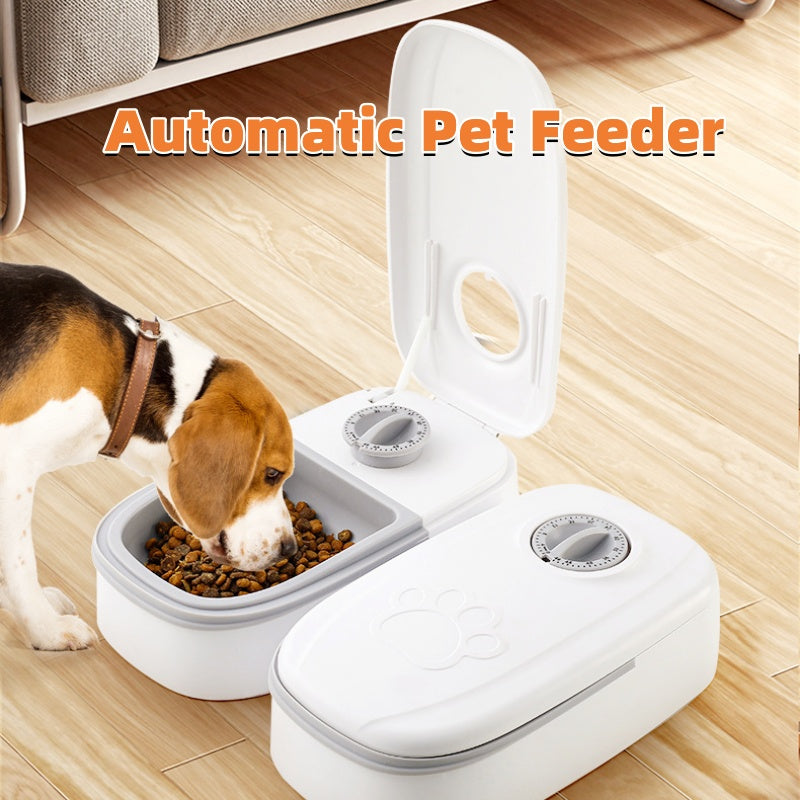 Automatic Pet Feeder Smart Food Dispenser For Cats Dogs Timer Stainless Steel Bowl Auto Dog Cat Pet Feeding Pets Supplies - X2-Shopping