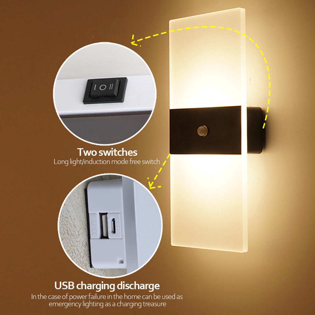 Wandleuchte mit USB-Ladefunktion für den Innenbereich