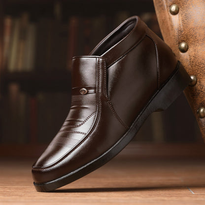 Men's Warm And Velvet Thickened High-top Casual Non-slip Thick-soled Cotton Shoes