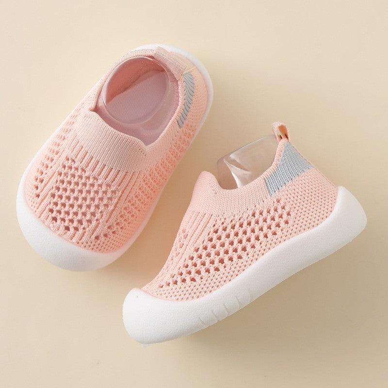 Baby- und Kleinkindschuhe, weiche Sohle, rutschfest, leicht, fliegend, gewebt
