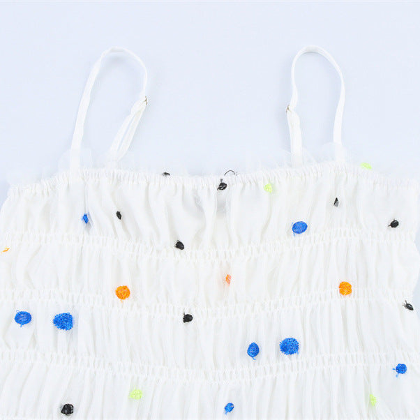 Vacation Style Elegant Big Hem Sling Dress