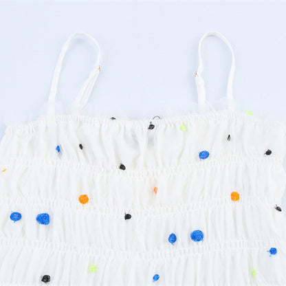 Vacation Style Elegant Big Hem Sling Dress