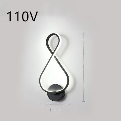 Led wand lampe nordic minimalistischen schlafzimmer nacht lampe