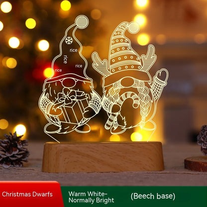 Weihnachtsdekoration 3D-Lampe Acryl LED-Nachtlichter Neujahr Valentinstag Weihnachten Kindergeschenk Weihnachtsschmuck
