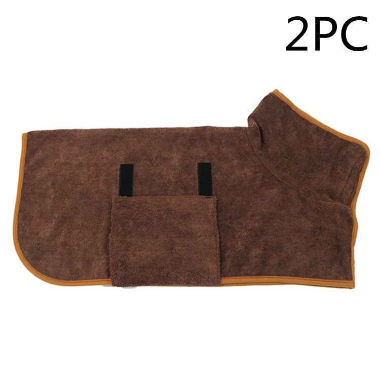 Absorbent Pet Bathrobe With Waist-wrapped Microfiber - X2-Shopping