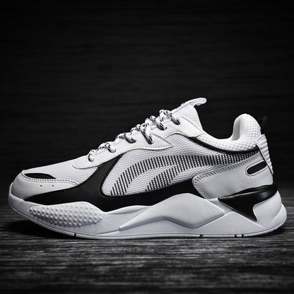 Lightweight Casual Sports Running Shoes Contrast Color Mesh Breathable Clunky Sneakers