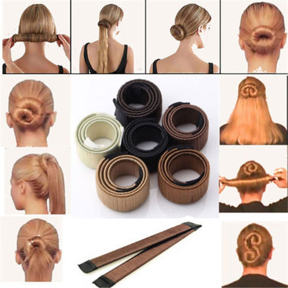 Magic French Twist Magic Hair Bun Maker Haargummi elastisch